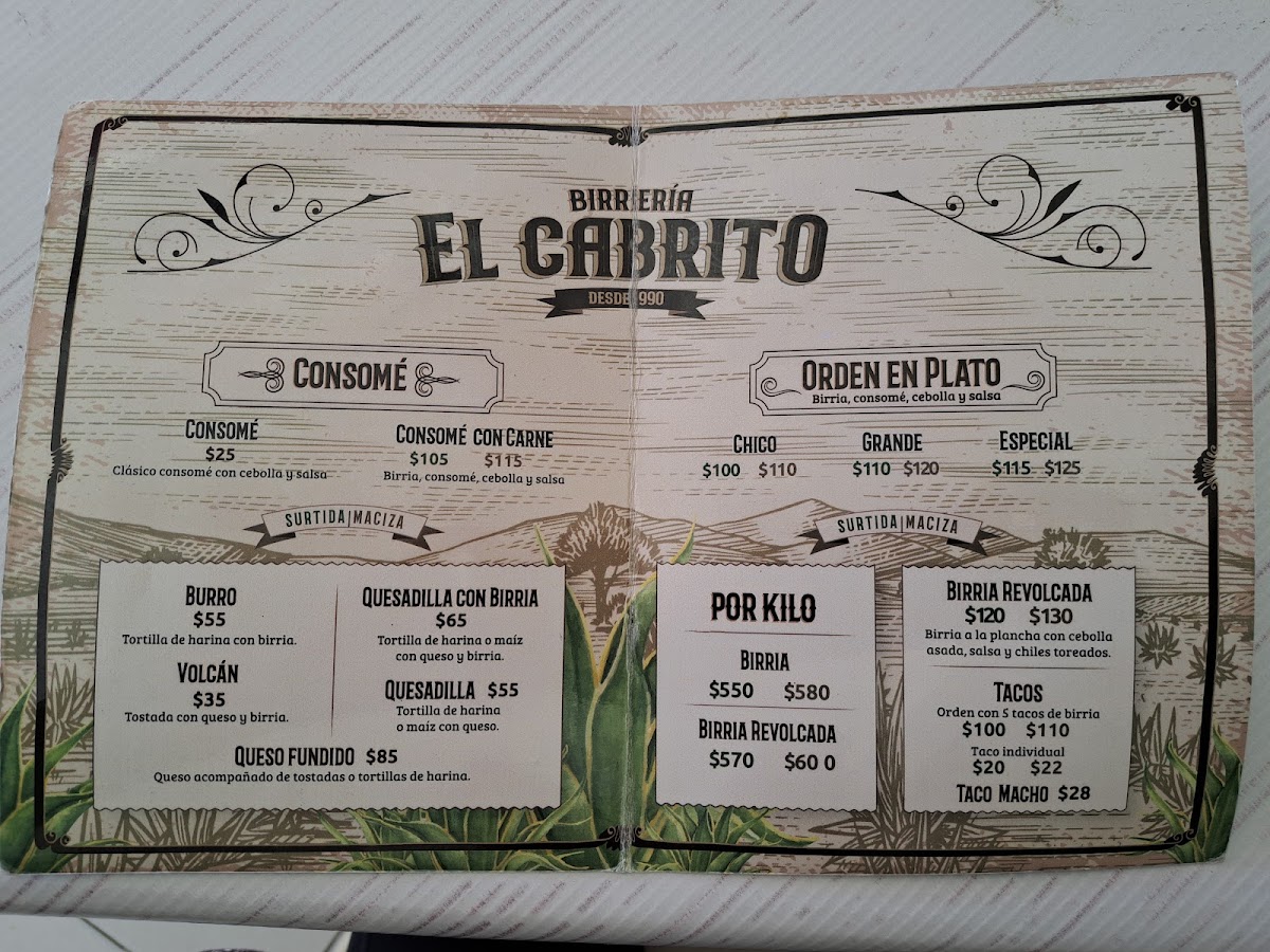BIRRIERIA EL CABRITO Menu - Image 1